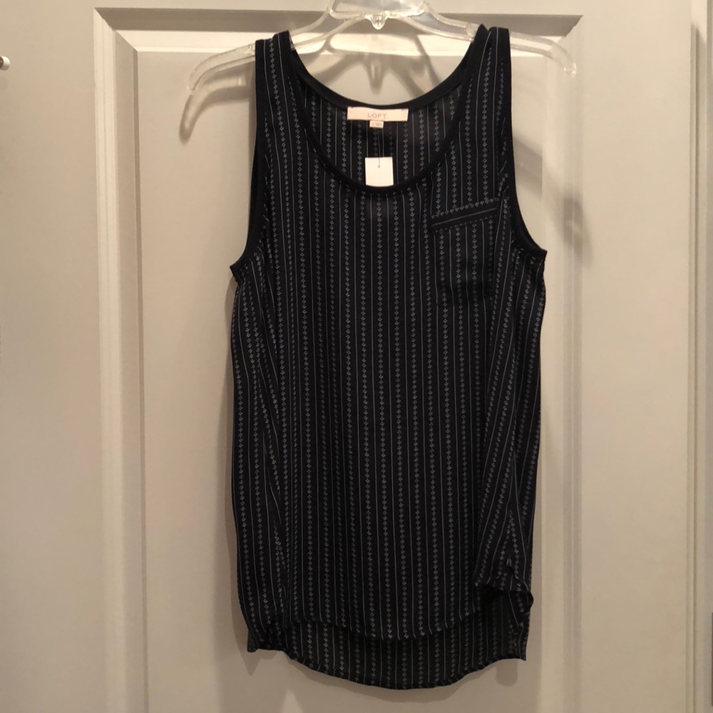 Loft Striped Pattern Tank NWT